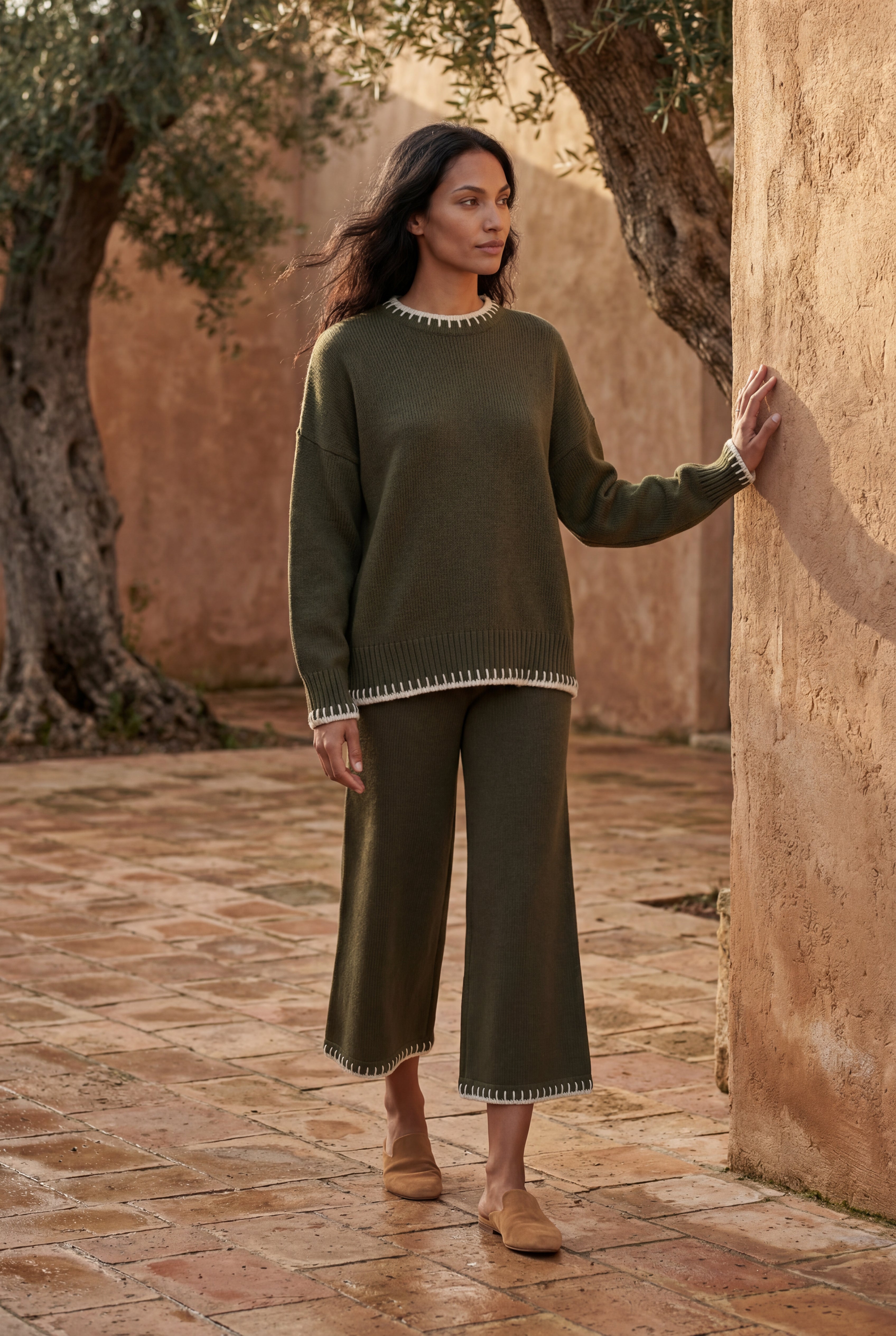 Lisa | Contrast Trim Relaxed Lounge Set