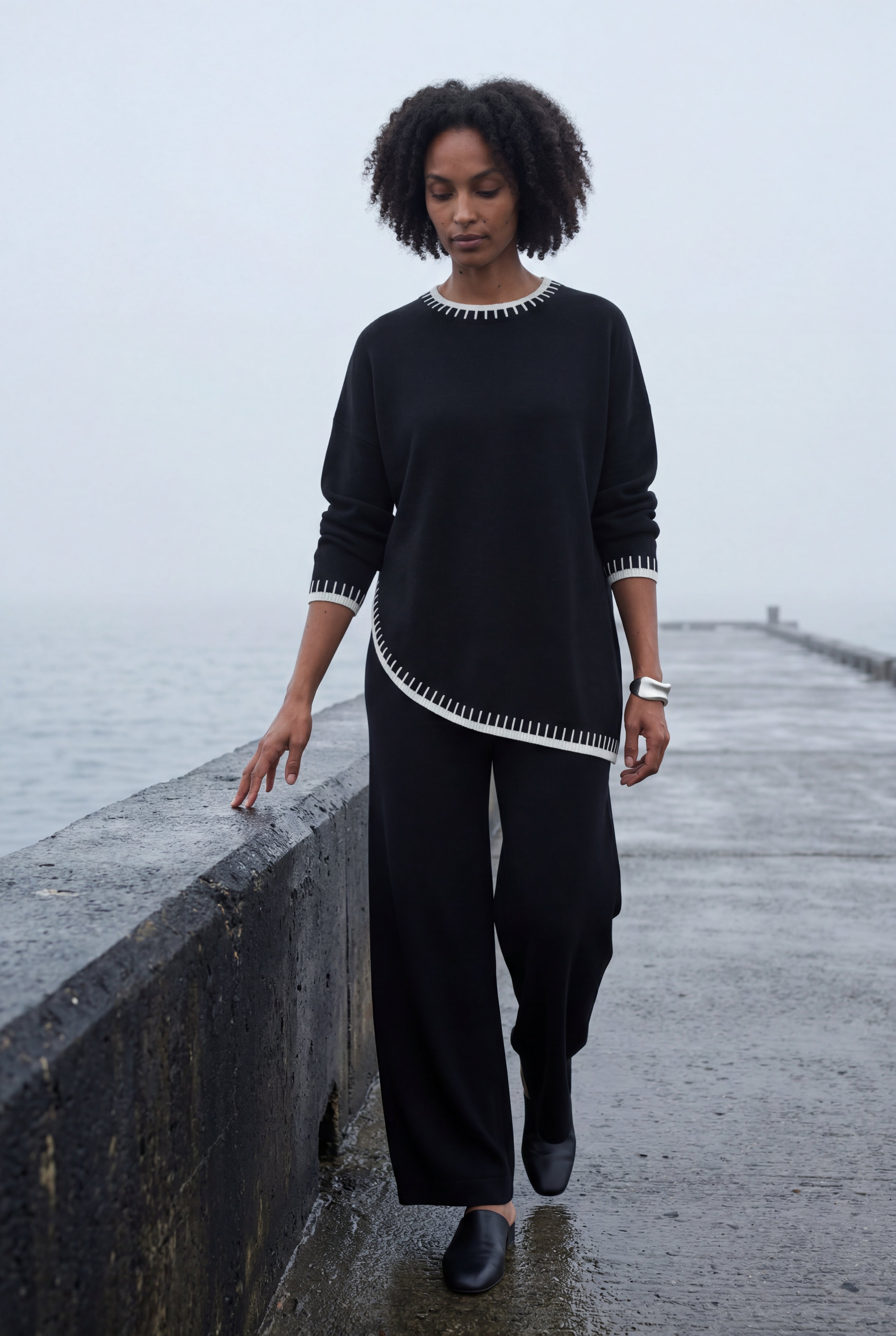 Lisa | Contrast Trim Relaxed Lounge Set