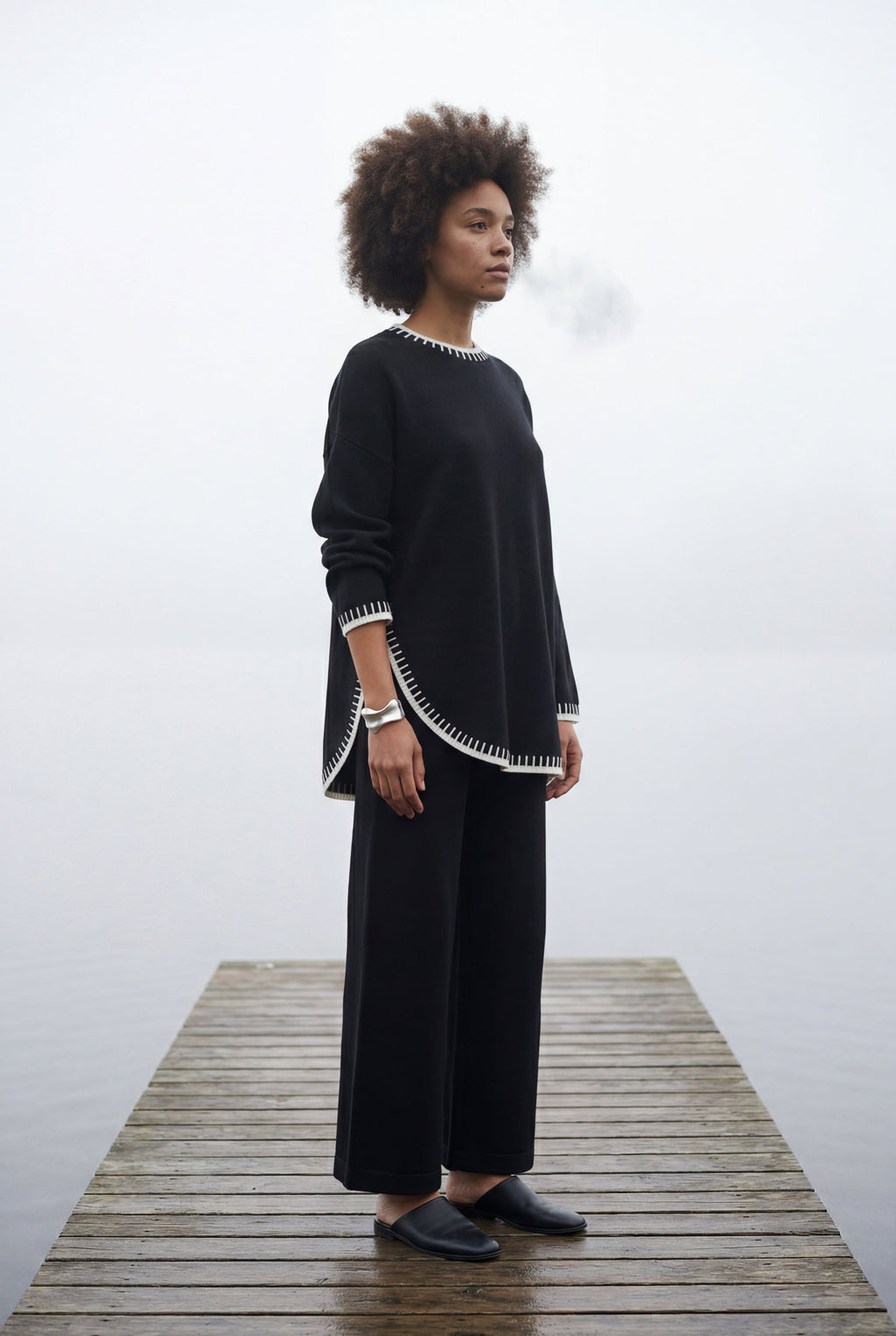 Lisa | Contrast Trim Relaxed Lounge Set