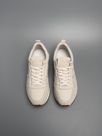 Liam | Ivory Retro-inspired Low Top Sneakers with Chunky Sole