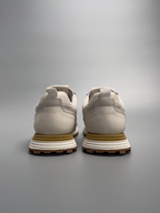 Liam | Ivory Retro-inspired Low Top Sneakers with Chunky Sole