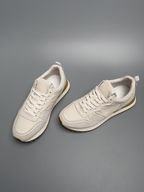 Liam | Ivory Retro-inspired Low Top Sneakers with Chunky Sole