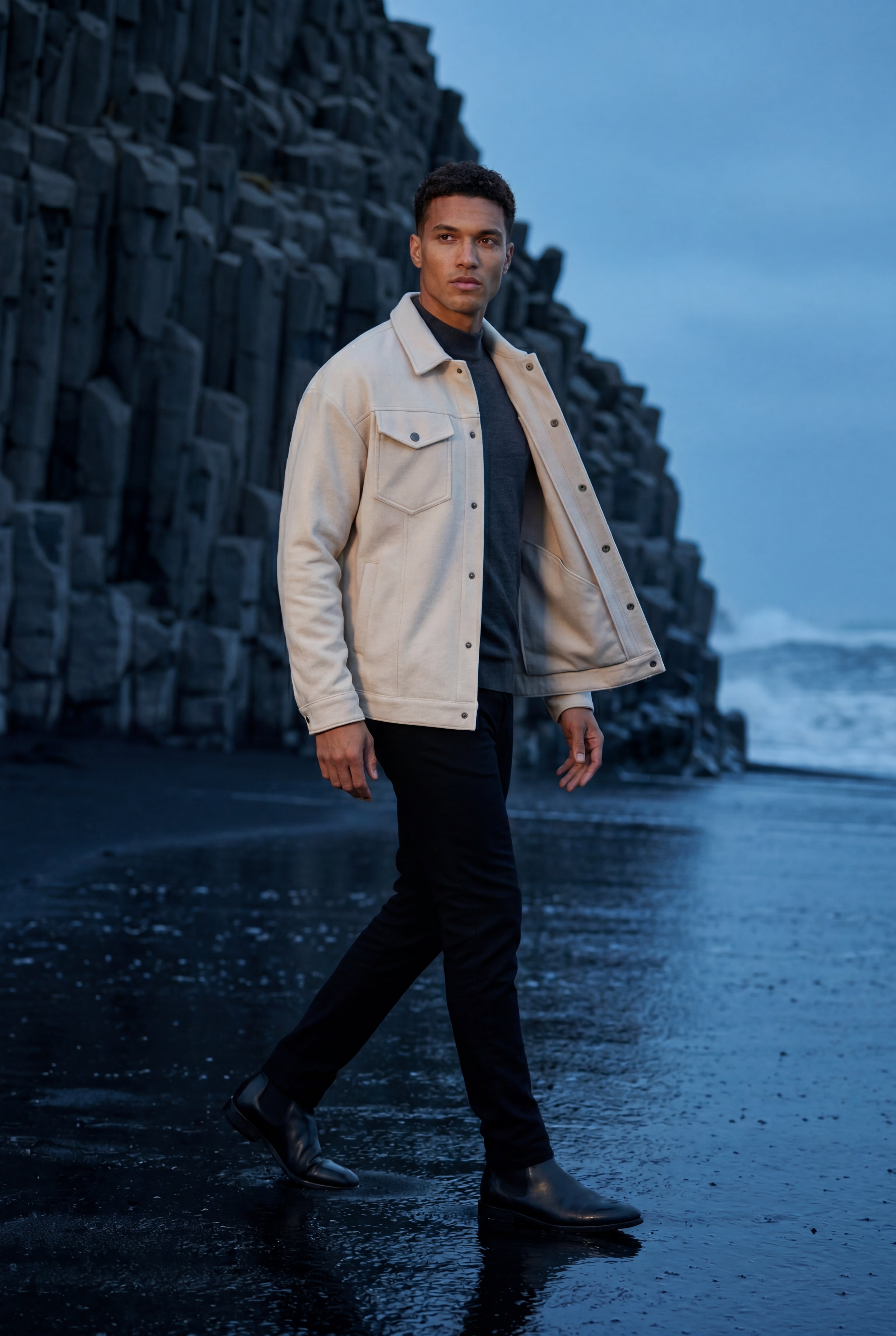 Liam | Men's Structured Snap Front Classic Trucker Jacket