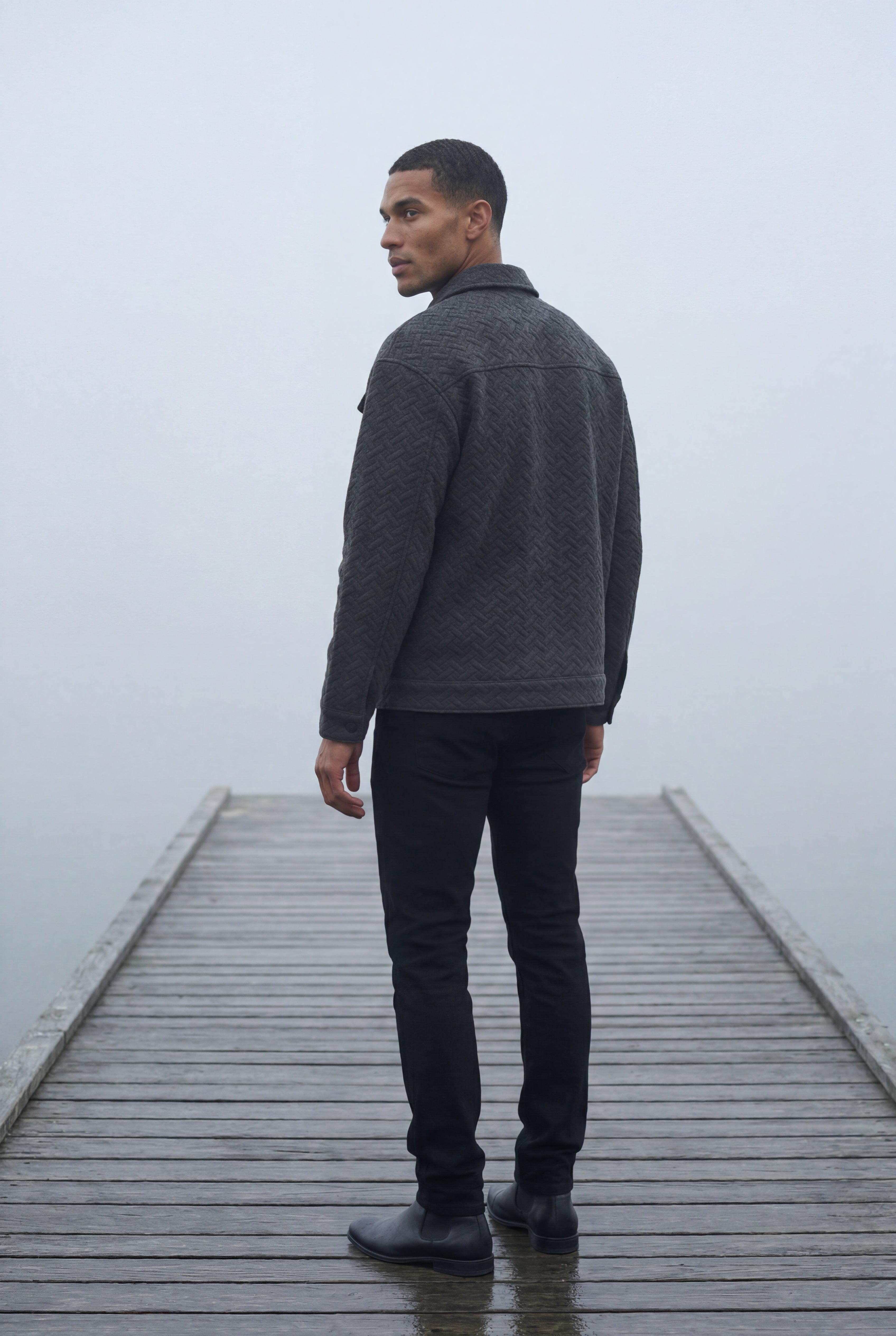 Liam | Men's Structured Snap Front Classic Trucker Jacket