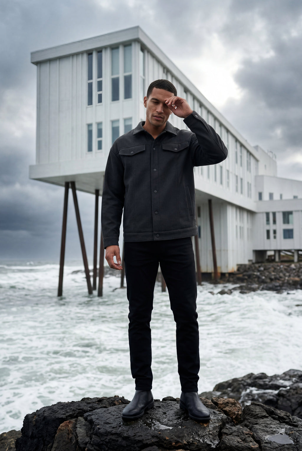 Liam | Men's Structured Snap Front Classic Trucker Jacket