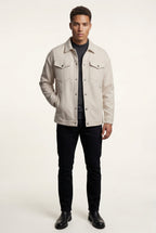 Liam | Men's Structured Snap Front Classic Trucker Jacket