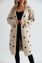 Juliette Maria - Heart Print Cardigan