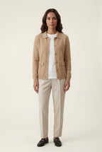 Button-up Collared Cardigan with Patch Pockets | Senna