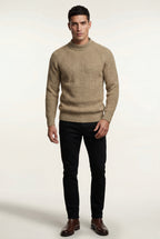 Liam | Chunky Ribbed Slim Fit Crewneck Sweater