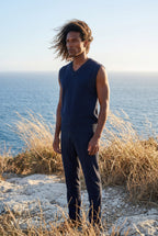 Liam | Classic V-neck Sweater Vest with Ribbed Hem