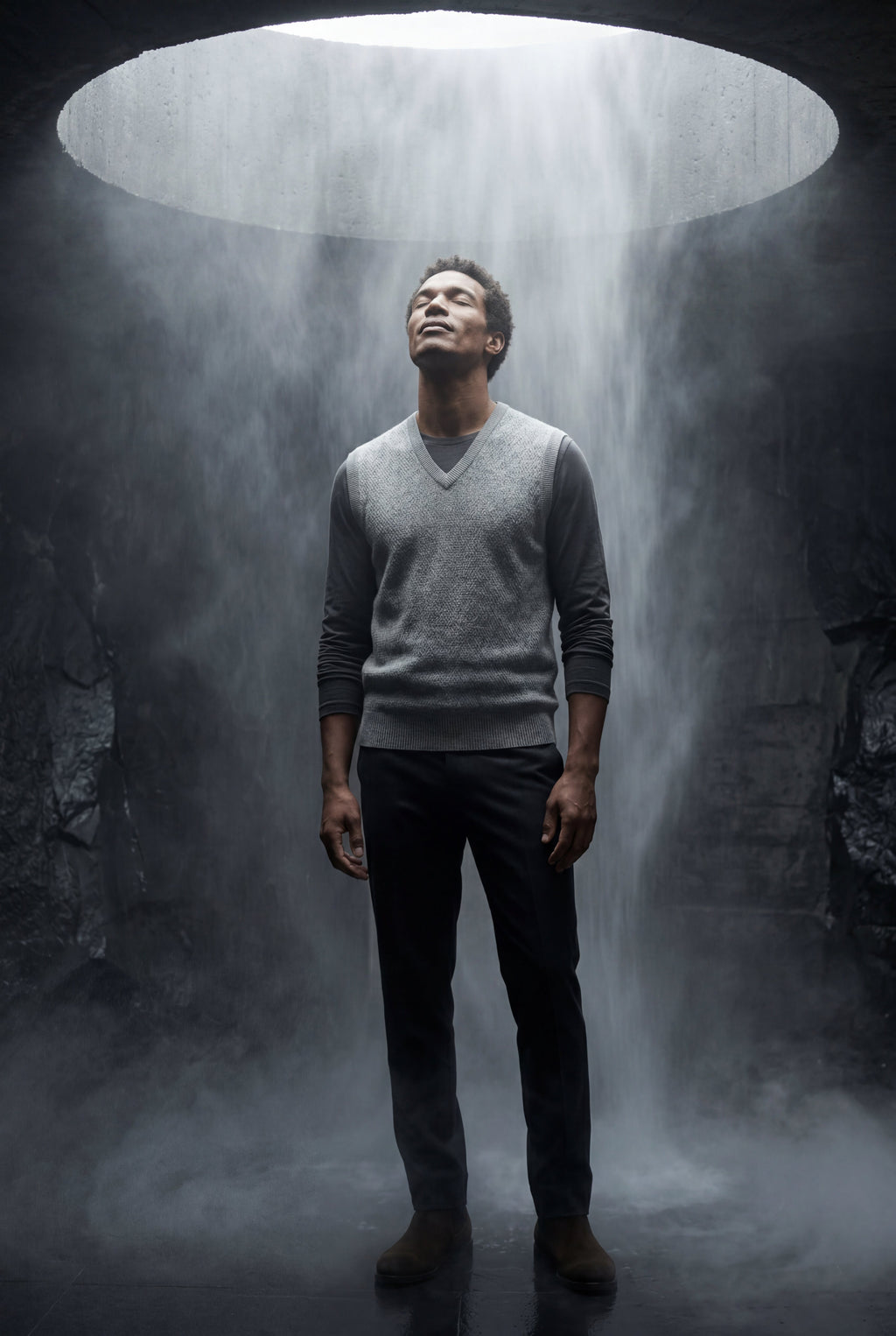Liam | Classic V-neck Sweater Vest with Ribbed Hem