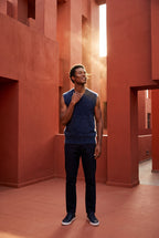 Liam | Classic V-neck Sweater Vest with Ribbed Hem