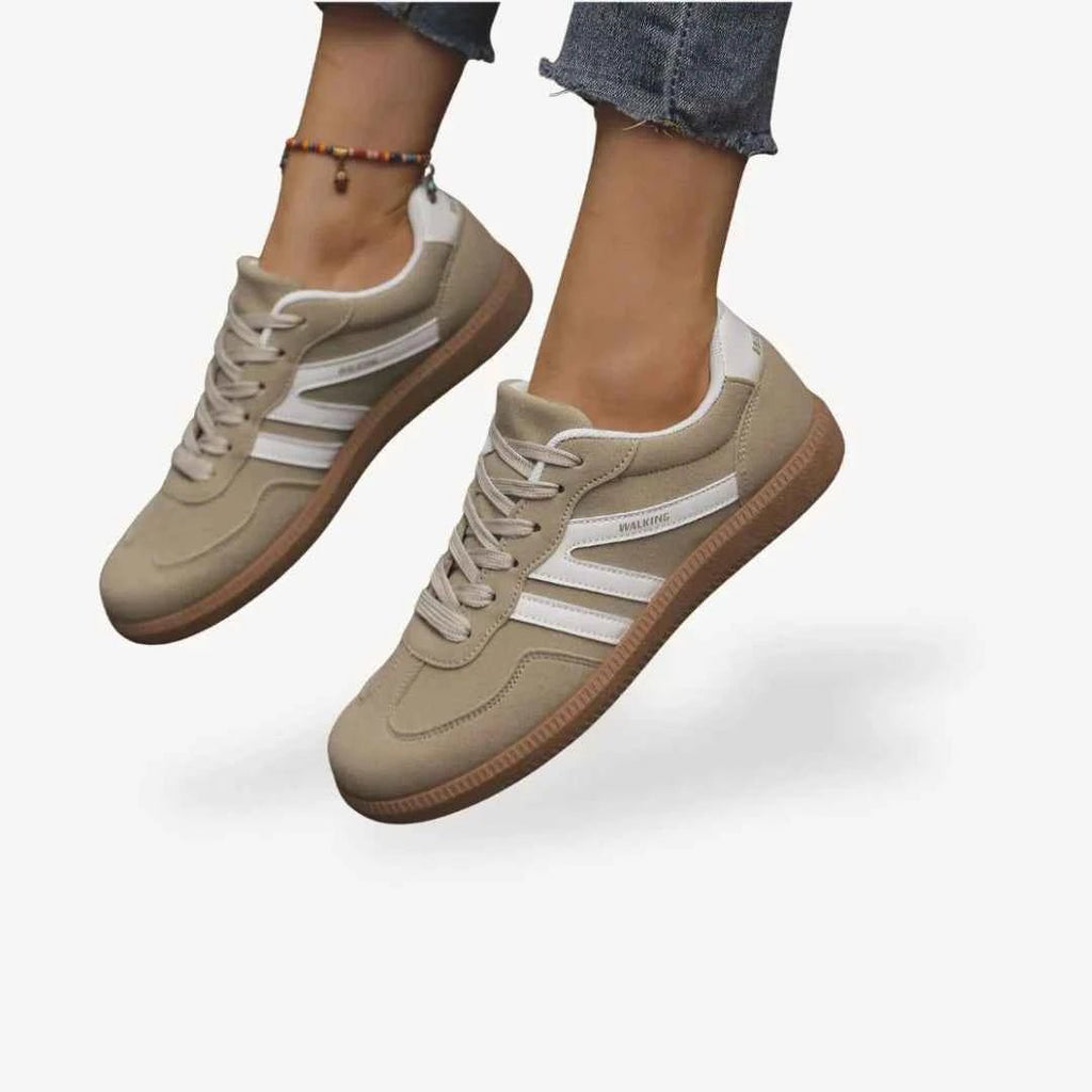 Elcevi | Color-block Panel Retro Lace up Sneakers For Women