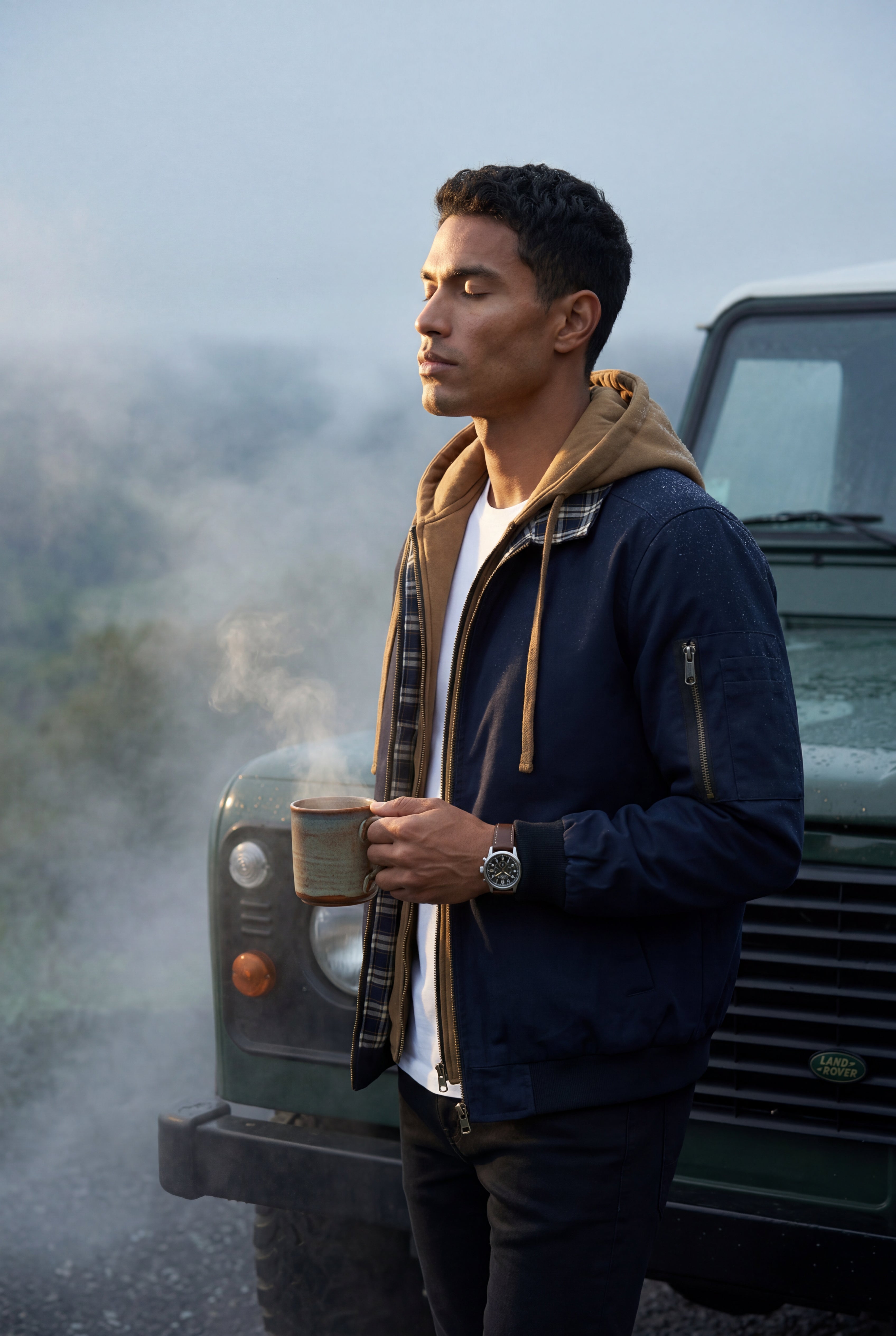 Gio | Contrast Lined Hooded Bomber Jacket
