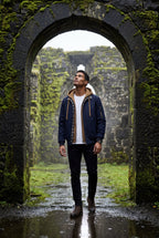 Liam | Contrast Lined Hooded Bomber Jacket