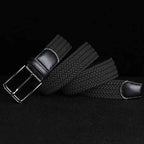 Liam | Men's Braided Stretch Belt with Trim and Buckle