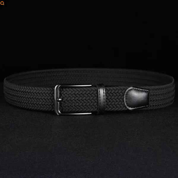 Liam | Men's Braided Stretch Belt with Trim and Buckle
