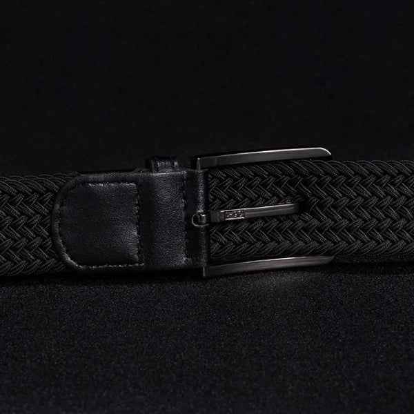 Liam | Men's Braided Stretch Belt with Trim and Buckle
