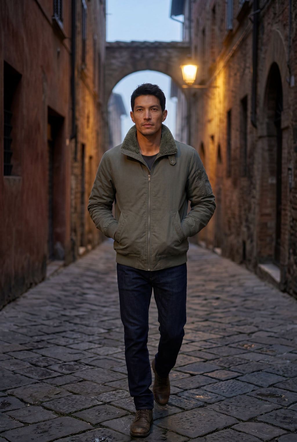Liam | Men's Faux Collar Classic Bomber Jacket