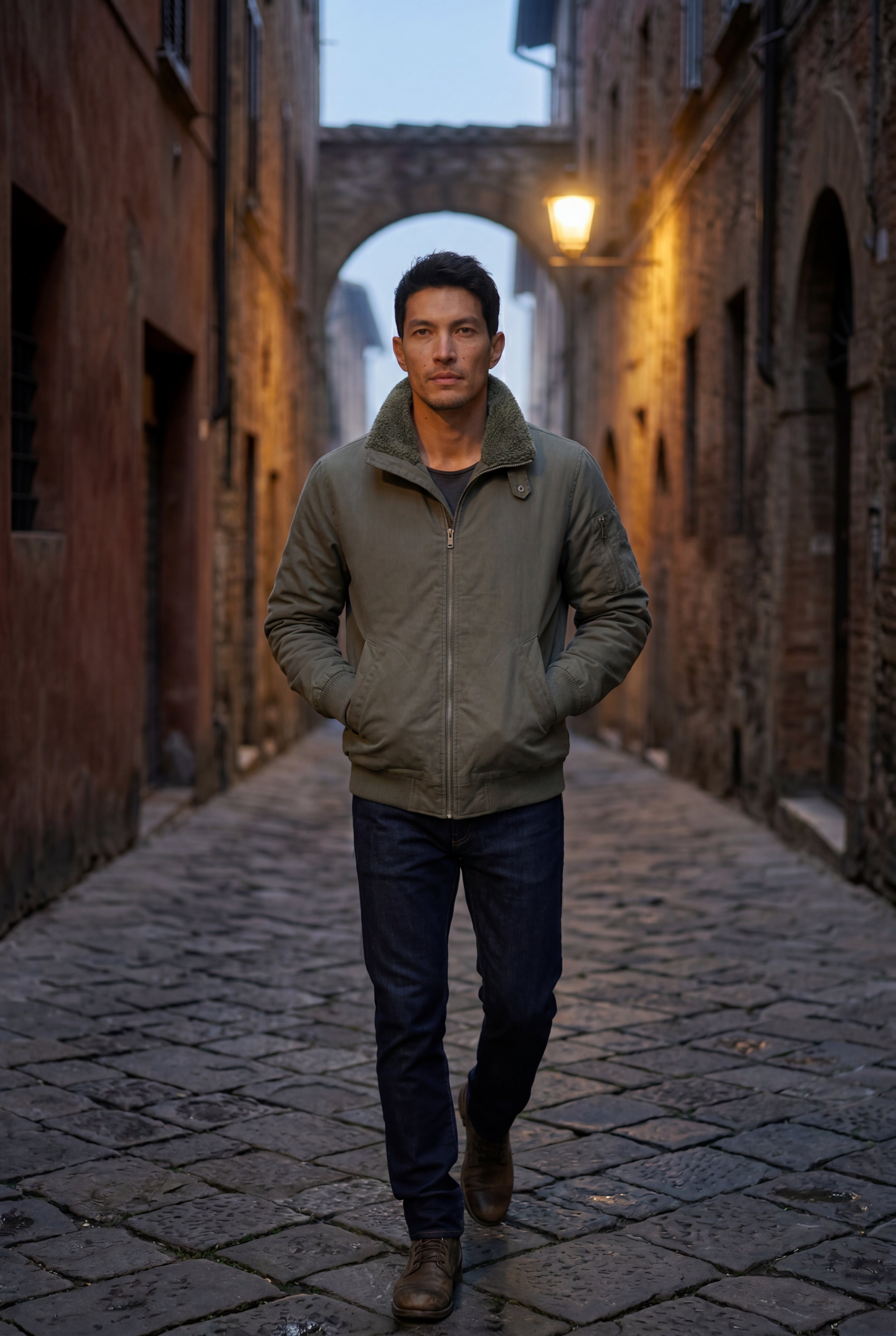 Liam | Men's Faux Collar Classic Bomber Jacket