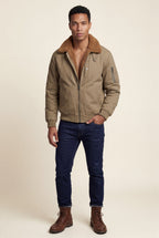 Liam | Men's Faux Collar Classic Bomber Jacket