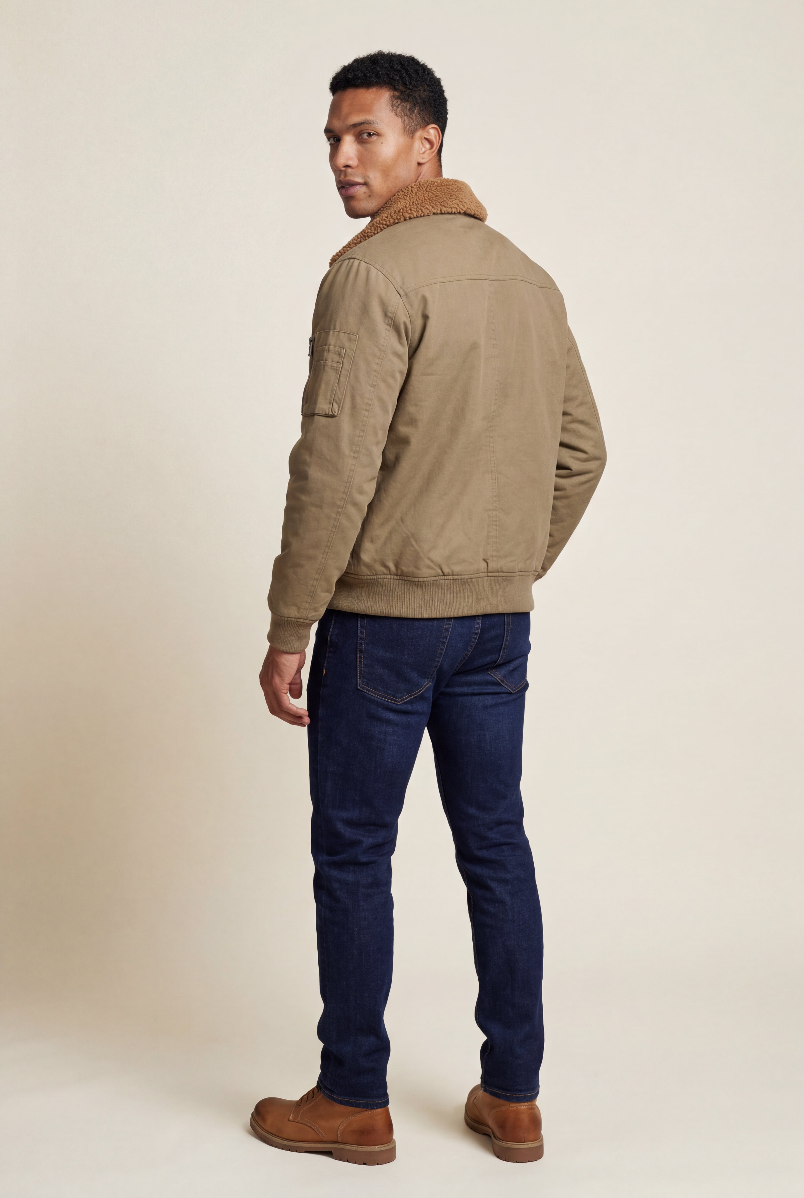 Liam | Men's Faux Collar Classic Bomber Jacket