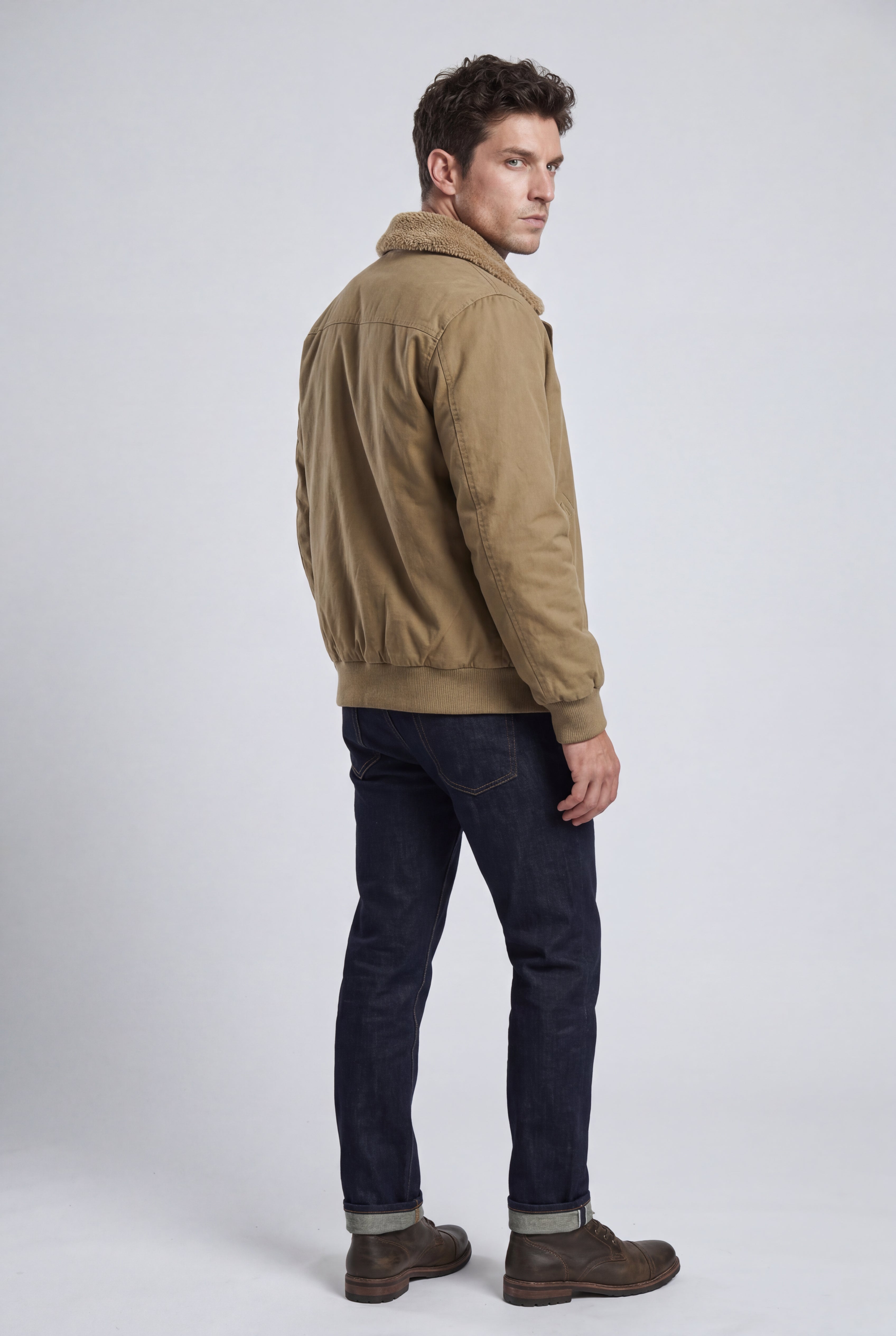 Liam | Men's Faux Collar Classic Bomber Jacket