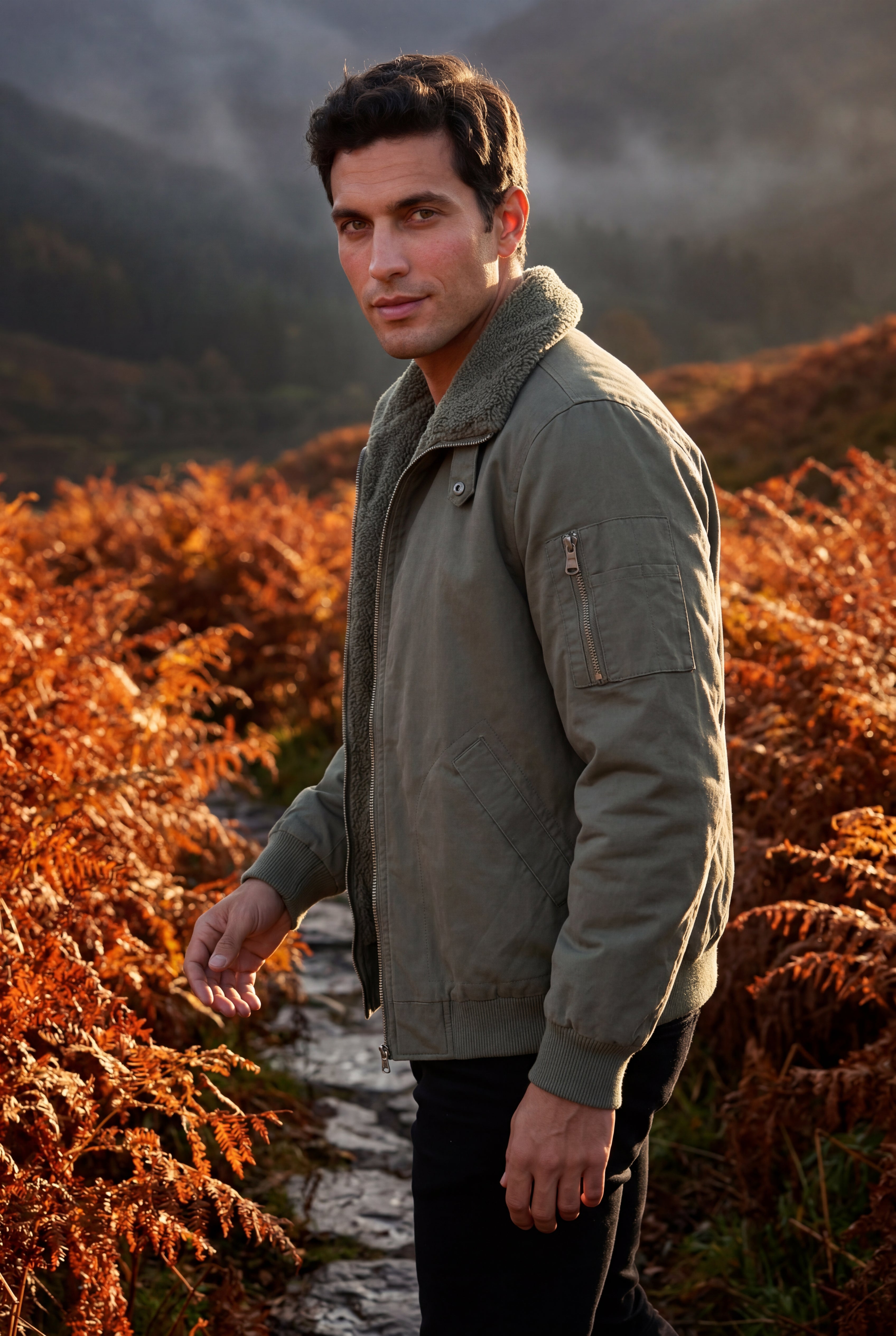 Liam | Men's Faux Collar Classic Bomber Jacket