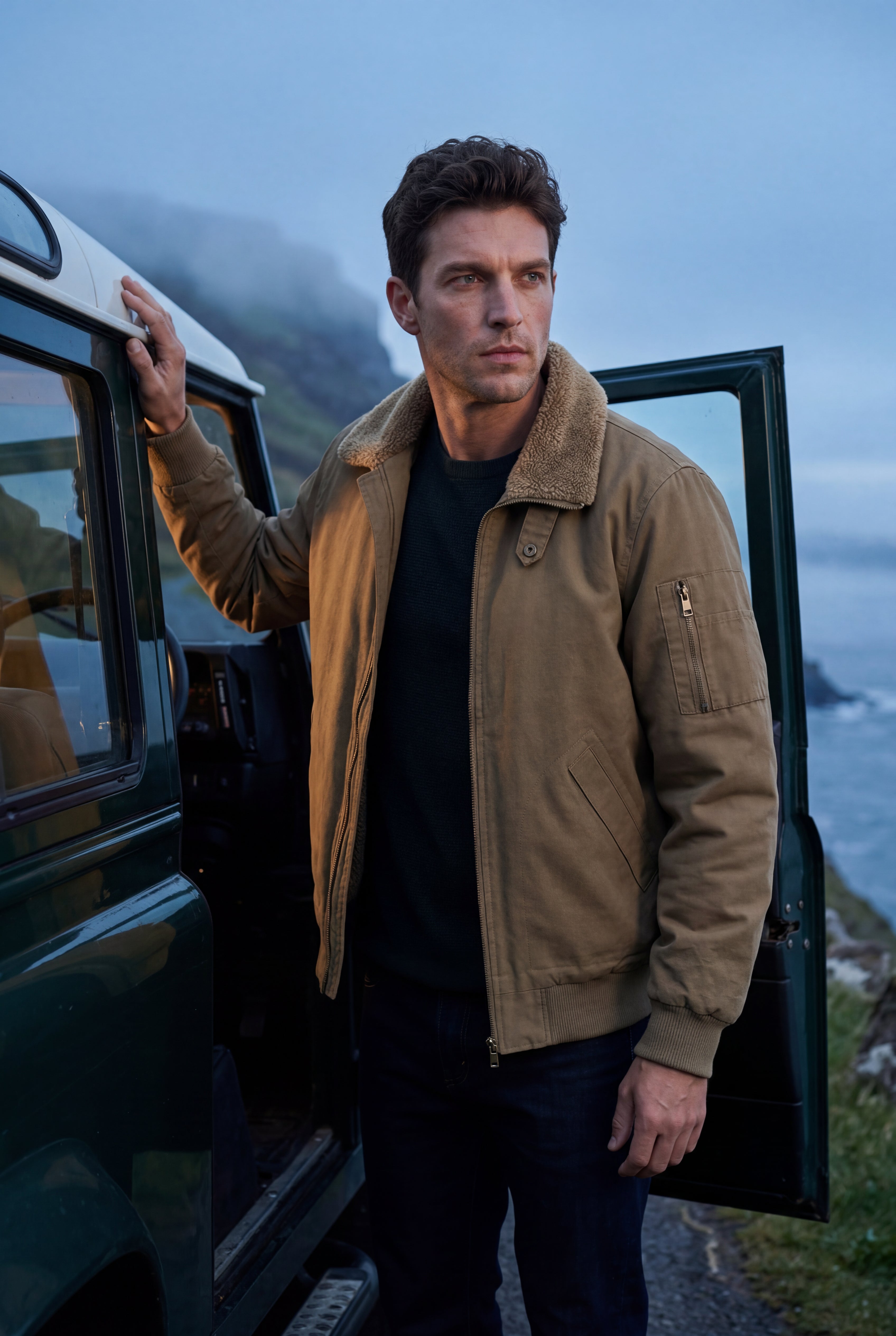 Liam | Men's Faux Collar Classic Bomber Jacket