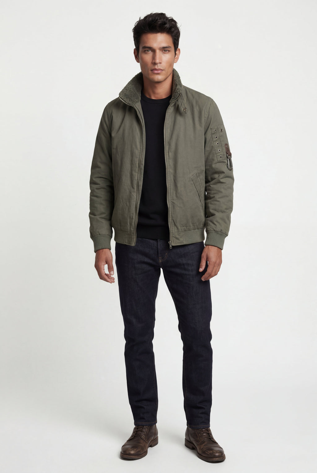 Liam | Men's Faux Collar Classic Bomber Jacket