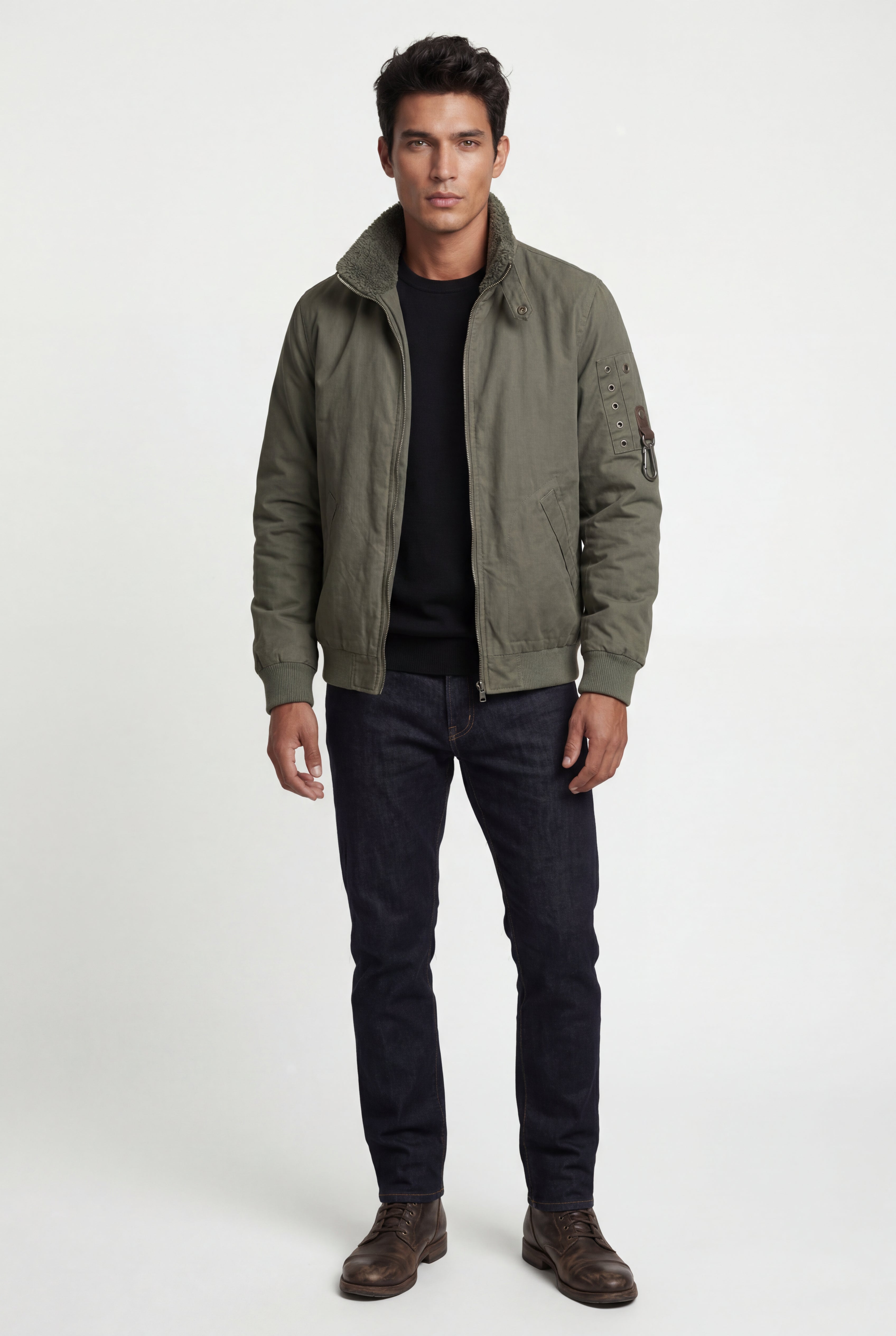 Liam | Men's Faux Collar Classic Bomber Jacket