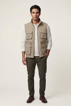Liam | Multi-pocket Stand Collar Utility Vest
