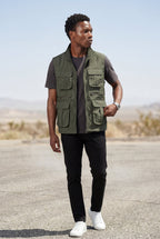 Liam | Multi-pocket Stand Collar Utility Vest