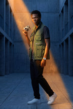 Liam | Multi-pocket Stand Collar Utility Vest