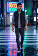 Liam | Multi-pocket Stand Collar Utility Vest