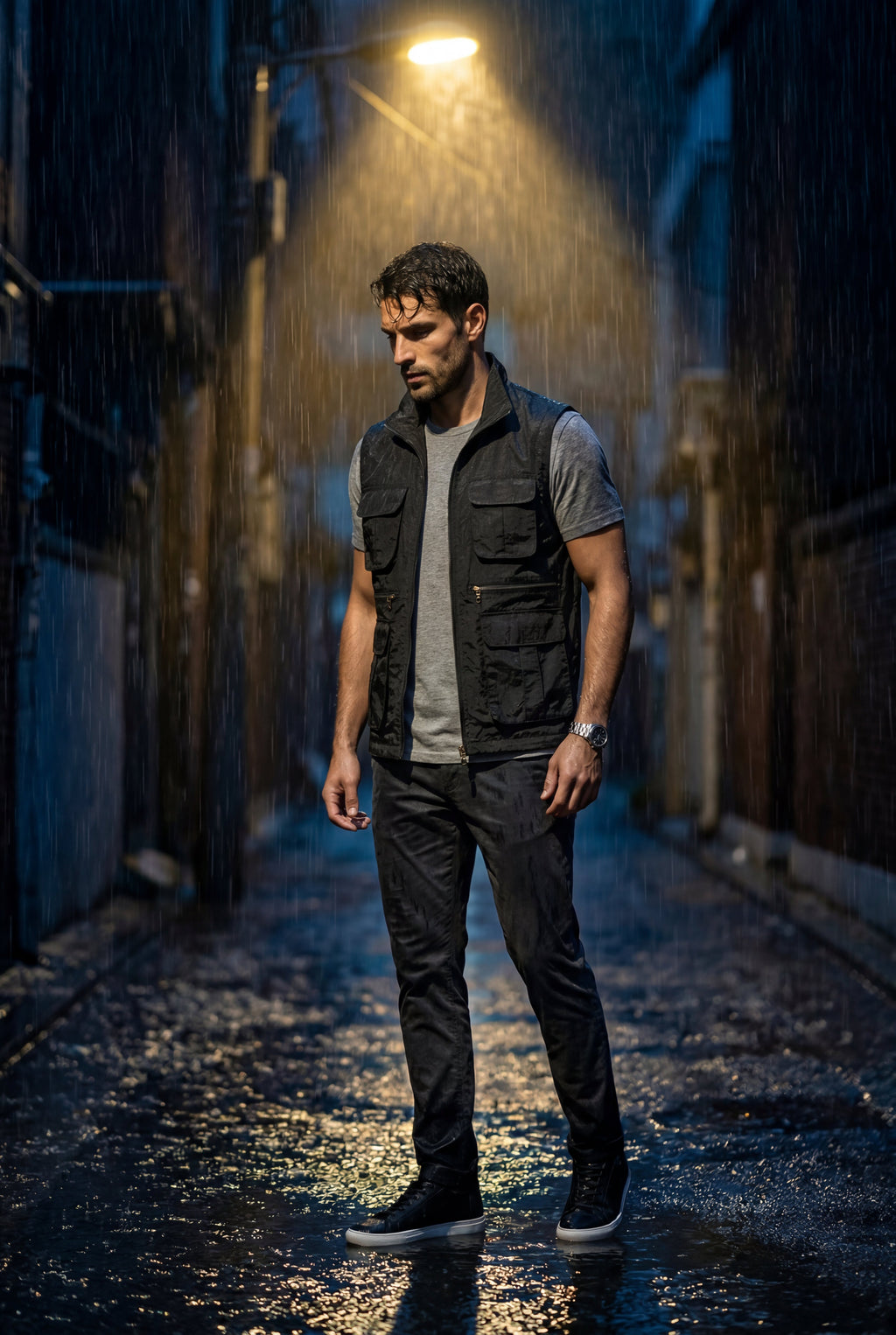 Liam | Multi-pocket Stand Collar Utility Vest