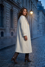 Notched Lapel Full-length Tailored Coat | Senna