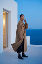 Notched Lapel Full-length Tailored Coat | Senna