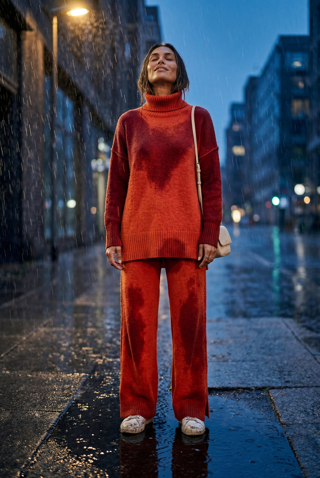 Lisa | Oversized Turtleneck Relaxed Lounge Set with Wide-leg Pants