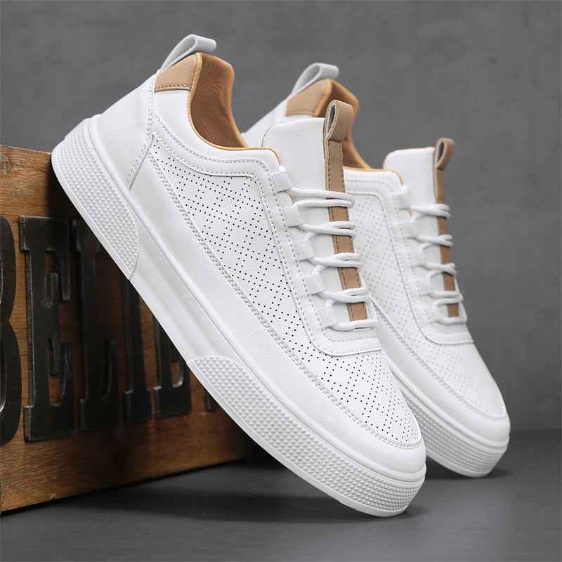 Liam | Perforated Minimalist Low-top Sneakers