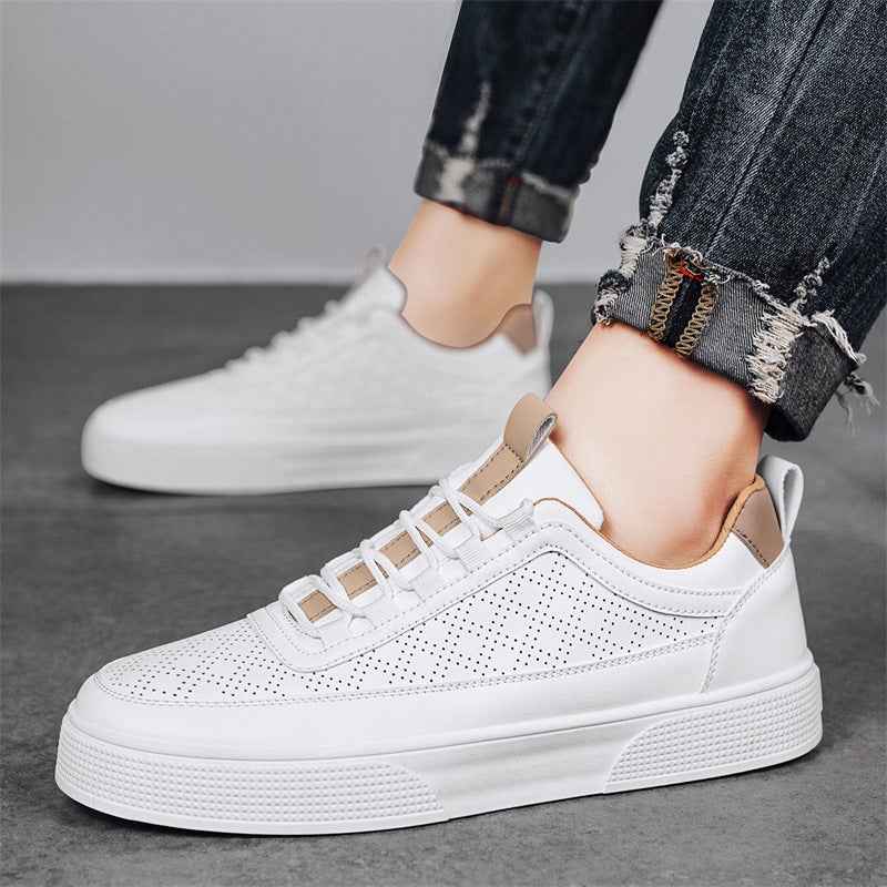 Liam | Perforated Minimalist Low-top Sneakers