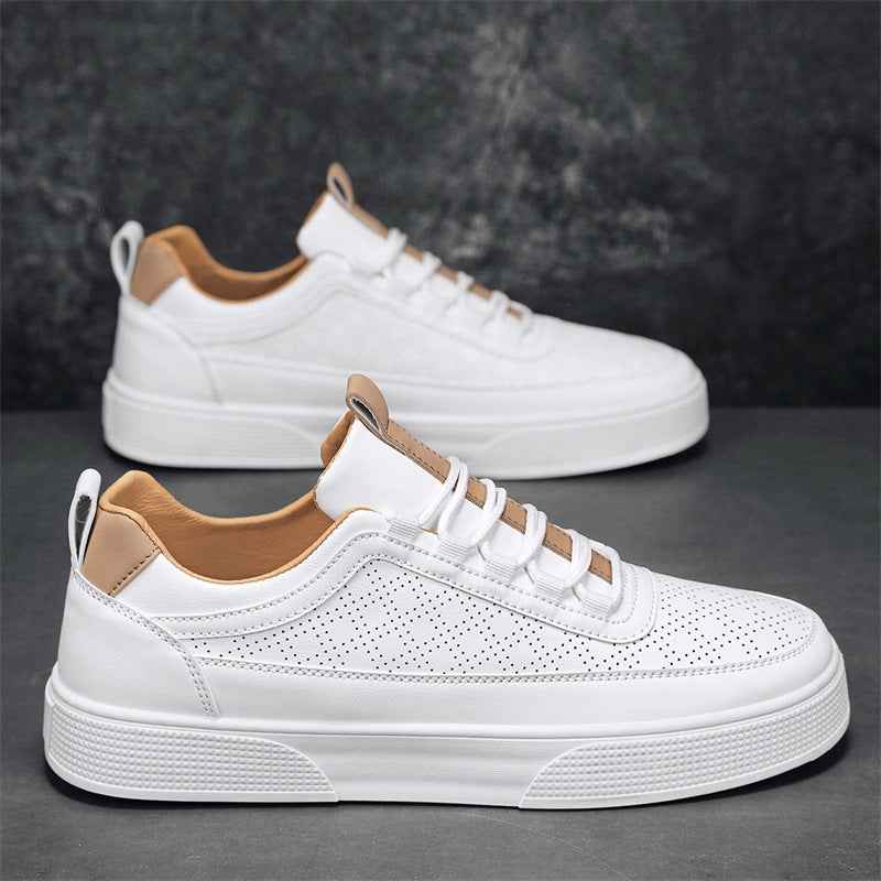Liam | Perforated Minimalist Low-top Sneakers