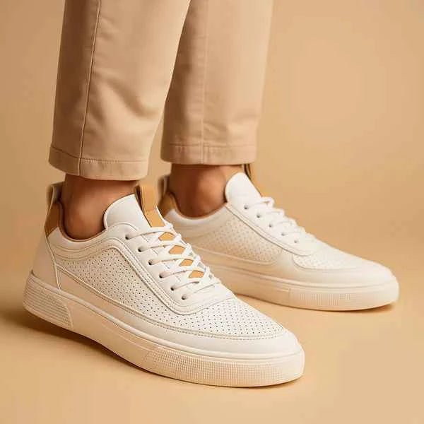 Liam | Perforated Minimalist Low-top Sneakers