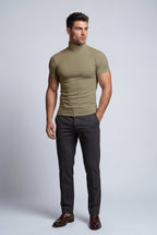 Kian | Slim Fit Short Sleeve Turtleneck Shirt