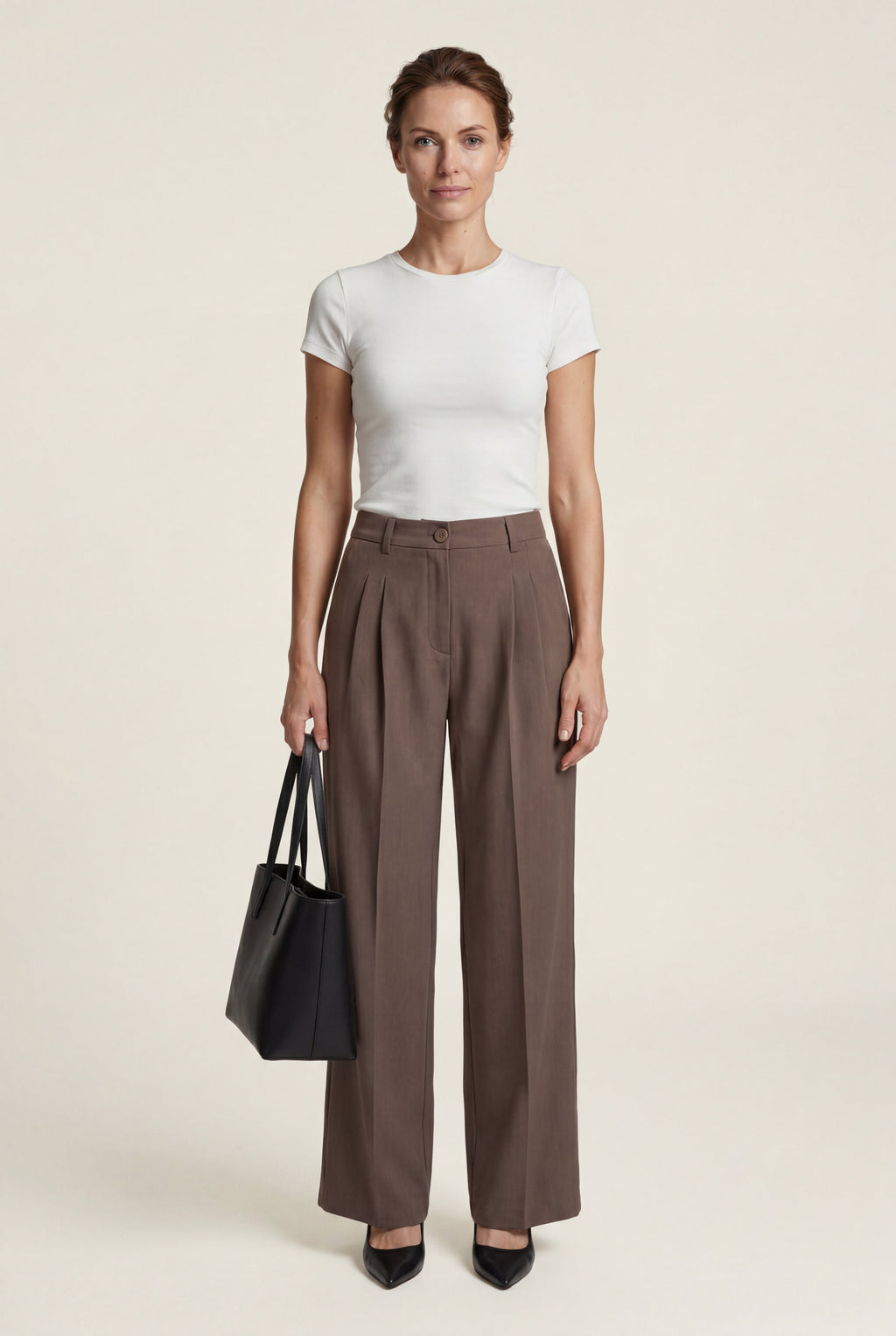 Lia | Wide Leg Office Trousers