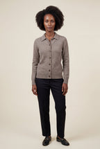 Women's Classic Collared Button-Down Cardigan Sweater | Senna