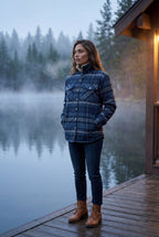 Women's -Lined Plaid Relaxed Shirt Jacket | Senna