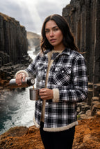 Women's -Lined Plaid Relaxed Shirt Jacket | Senna