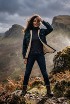 Women's -Lined Plaid Relaxed Shirt Jacket | Senna