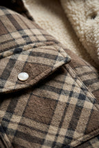 Women's -Lined Plaid Relaxed Shirt Jacket | Senna